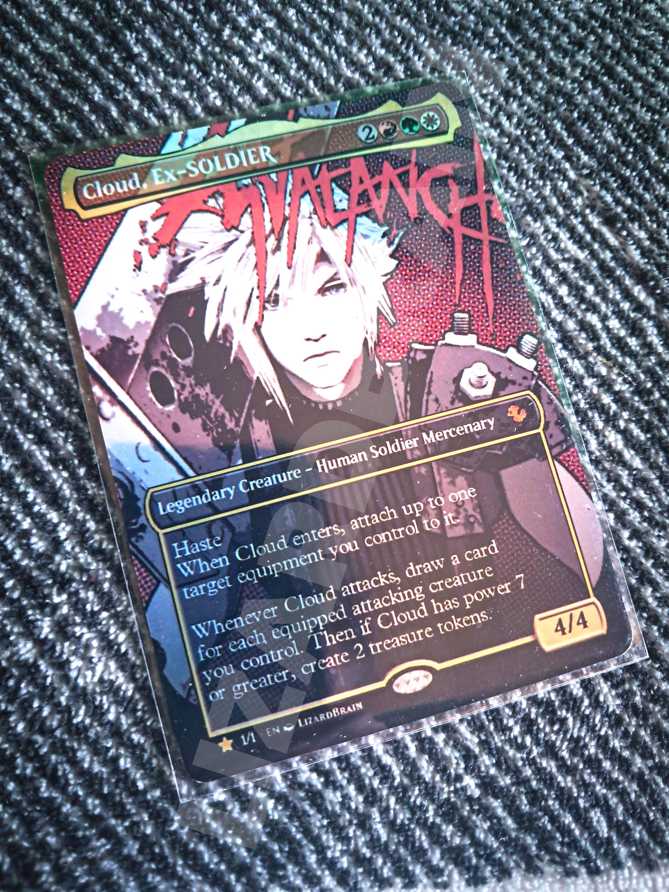 Cloud, Ex-soldier Custom Final Fantasy Foil Alt Art Proxy - Magic