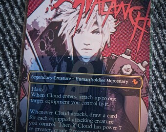 Cloud, Ex-soldier Custom Final Fantasy Foil Alt Art Proxy - Magic the Gathering Custom Card - Etsy Cloud, Ex-soldier Custom Final Fantasy Foil Alt Art Proxy - Magic the Gathering Custom Card - Etsy