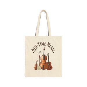 Bolsa de tela con motivos musicales antiguos, bolsa de tela con motivos musicales folclóricos, bolsa para banjo y violín, bolsa de lona, regalo para músicos, regalo para amantes de la música, bolsa para festivales de música