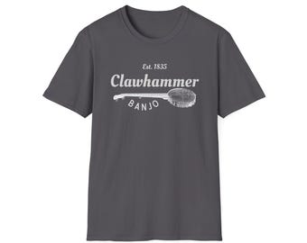 Clawhammer Banjo Unisex T-Shirt, Musician Gift, Father&#39;s Day Tee, Folk and Old Time Music Shirt
