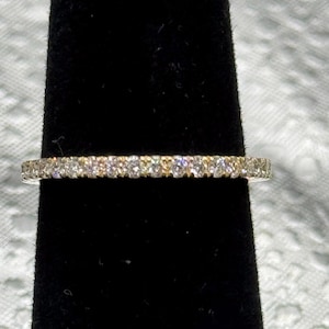 14kt yellow gold and lab diamond wedding/anniversary band