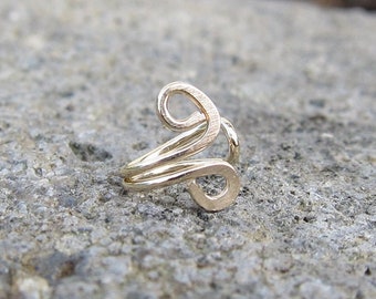 Gold Filled Small Swirl Tragus Ear Cuff