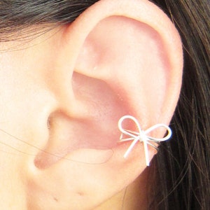 Sterling Silver Bow Knot Ear Cuff