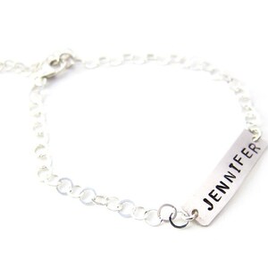 Sterling Silver Personalized ID Bracelet image 4