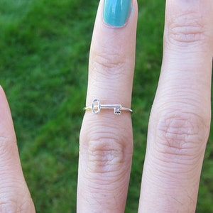 Sterling Silver Small Key Knuckle Ring