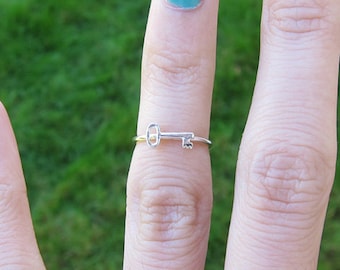 Sterling Silver Small Key Knuckle Ring