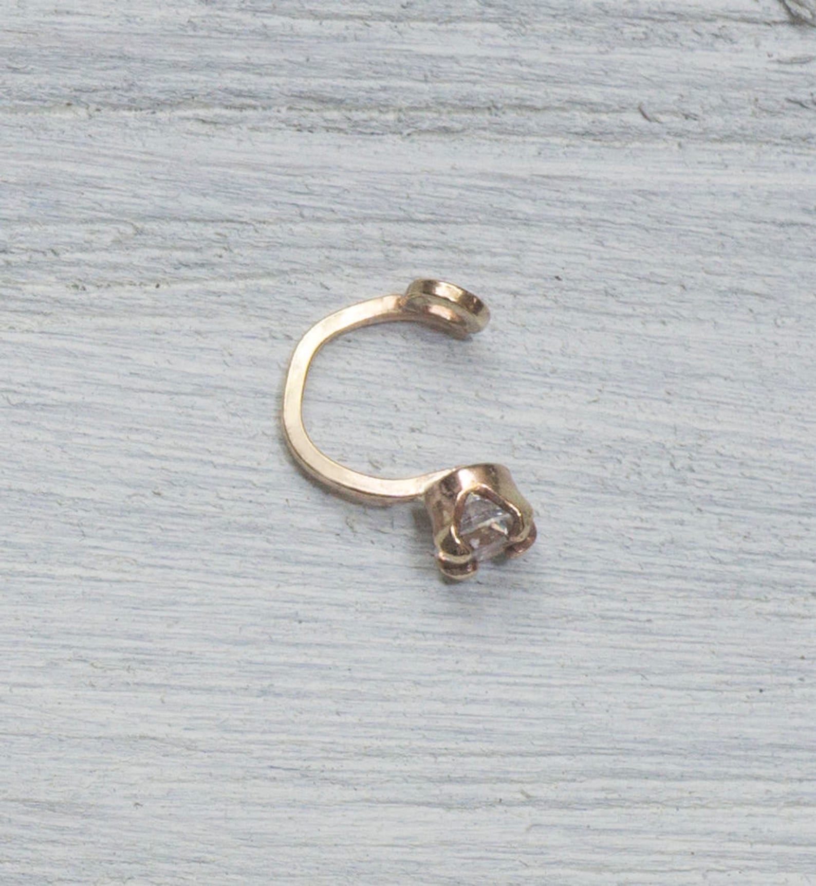 Gold Filled 3mm CZ Tragus No Piercing Ear Cuff - Etsy