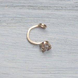 Gold Filled 3mm CZ Tragus No Piercing Ear Cuff image 3