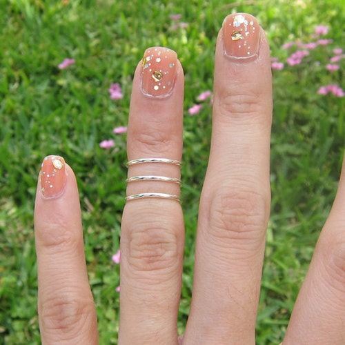 Sterling Silver Small Heart Knuckle Ring Etsy