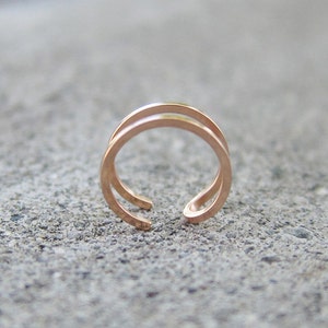 Rose Gold Filled Two Ring Ear Cuff image 3