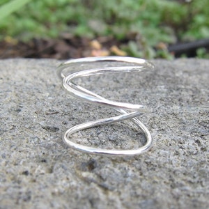 Sterling Silver Triple Swirl Knuckle Ring