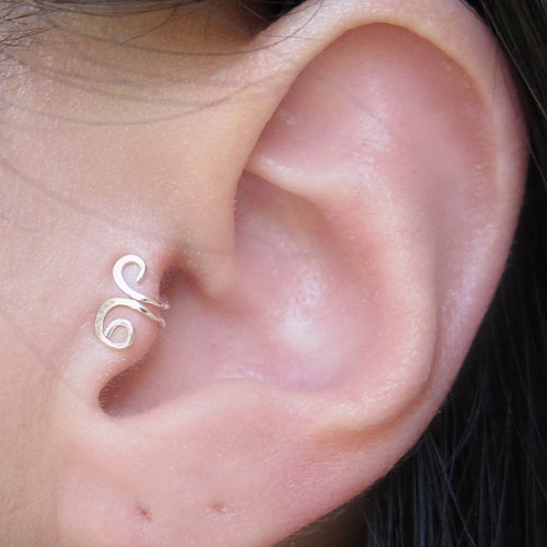 Tragus Ear Cuff With Ball gold No Piercing Required 20 Etsy