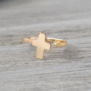 Gold Filled Cross Ear Cuff Earring image 3