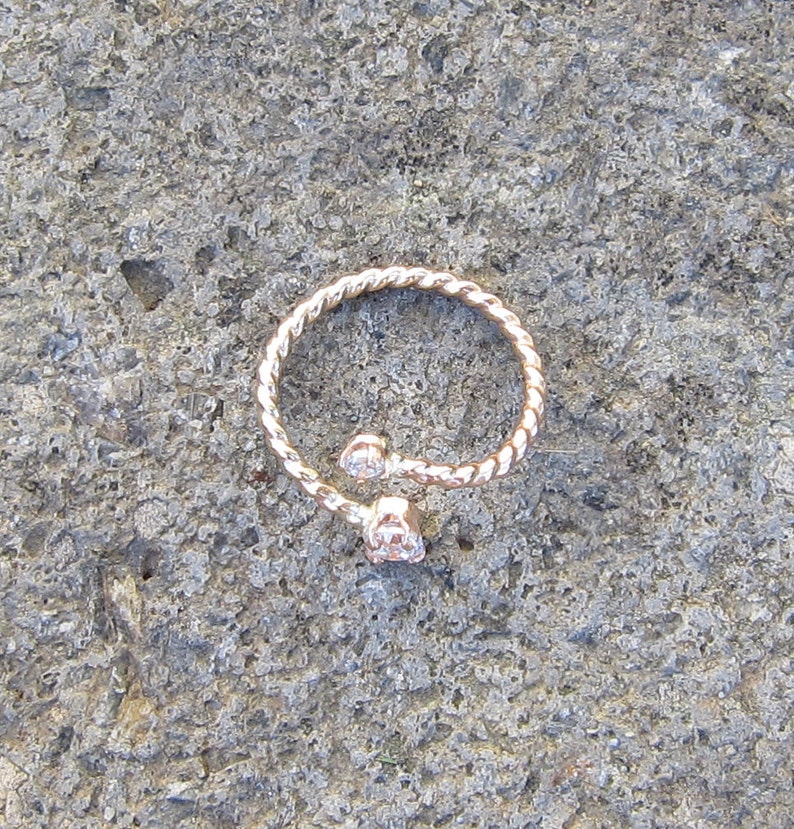 Gold Filled Cubic Zirconia Pinky Ring image 2