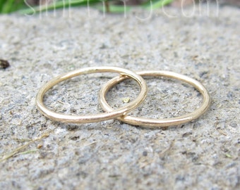 Set of 2 Gold Filled Thin Knuckle Ring