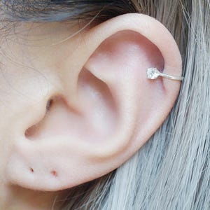 Sterling Silver 3mm CZ Ear Cuff