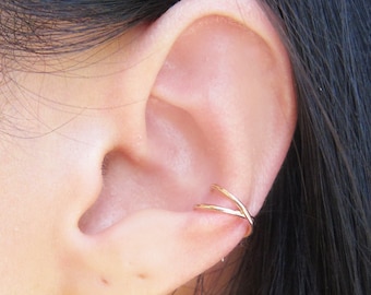 Gold Filled X Ear Cuff