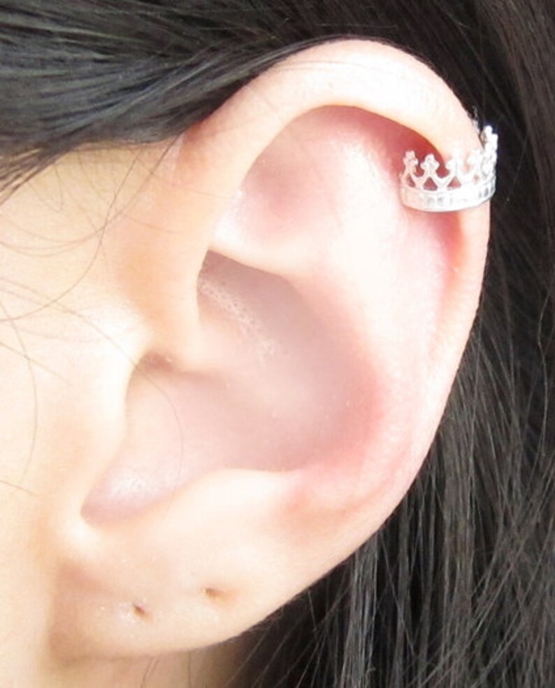Sterling Silver Majesty Crown Ear Cuff Etsy