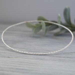 Sterling Silver Sparkle Bangle Bracelet