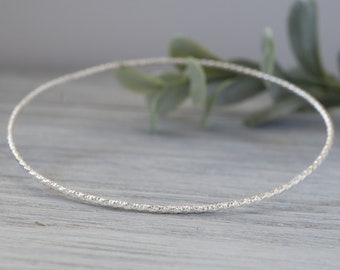 Sterling Silver Sparkle Bangle Bracelet