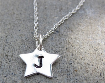 Sterling Silver Personalized Star Necklace