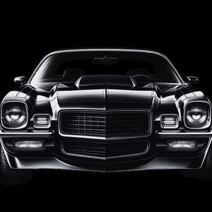 Chevy Camaro Black Poster