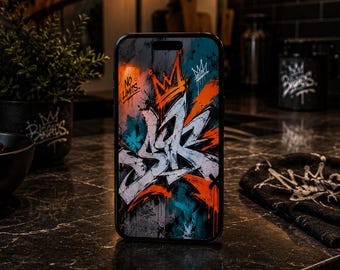 Street Vibes Graffiti Wallpaper Bundle | 5 Urban Phone Backgrounds | Colorful Street Art | iPhone Android