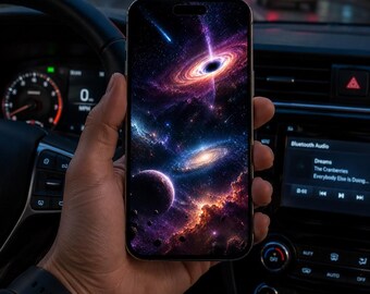 Space Phone Wallpapers Bundle | Galaxy, Astronaut, Moon, Planets (Digital Download)
