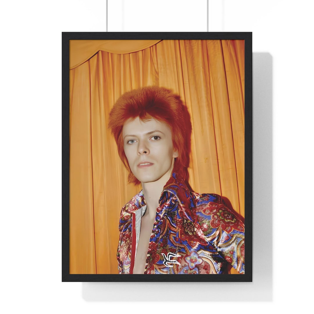 David Bowie Framed Poster, Vintage Art Wall Decor, High Quality ...