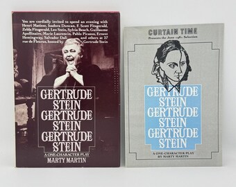 Gertrude Stein One-Character Play Marty Martin 1980 Book Club Edition