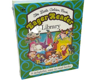 Vintage The Little Golden Book SEALED Eager Reader Library Set Of 8 1970's RARE