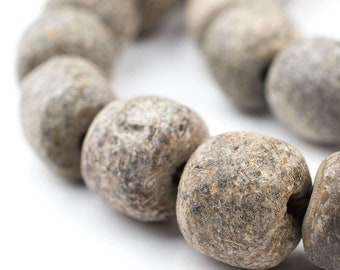 50 cuentas de piedra de estegodón fosilizadas: cuentas de estegodón, cuentas fósiles, cuentas fosilizadas, cuentas de piedra marrón, cuentas redondas de piedra (BON-RND-BRN-420)