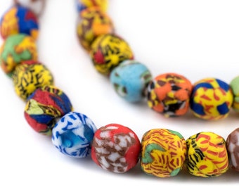 Ethnic Beads beads for jewellery making Spacer disc beads African beads Krobo Glass Powder beads