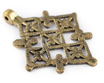 Copper Coptic Cross Pendant 41x22mm African Finding Copper Pendant Ethiopian Cross Unique Finding Handmade Pendant Ethnic Pendant