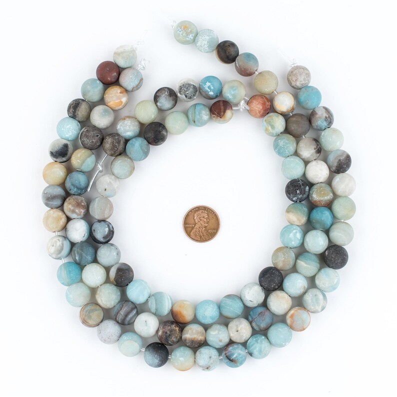 33 Spherical Amazonite Stone Beads 12mm Large Hole Boho Stone Beads Stone Round Beads 12mm Stone Beads Large Stone Beads Big Stone Beads