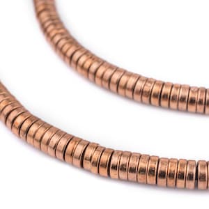 200 Antiqued Copper Snake Disk Beads - Round Copper Discs - Copper Snake Beads - Brown Rustic Beads - Metal Spacer Beads (MET-DSK-CPR-310)