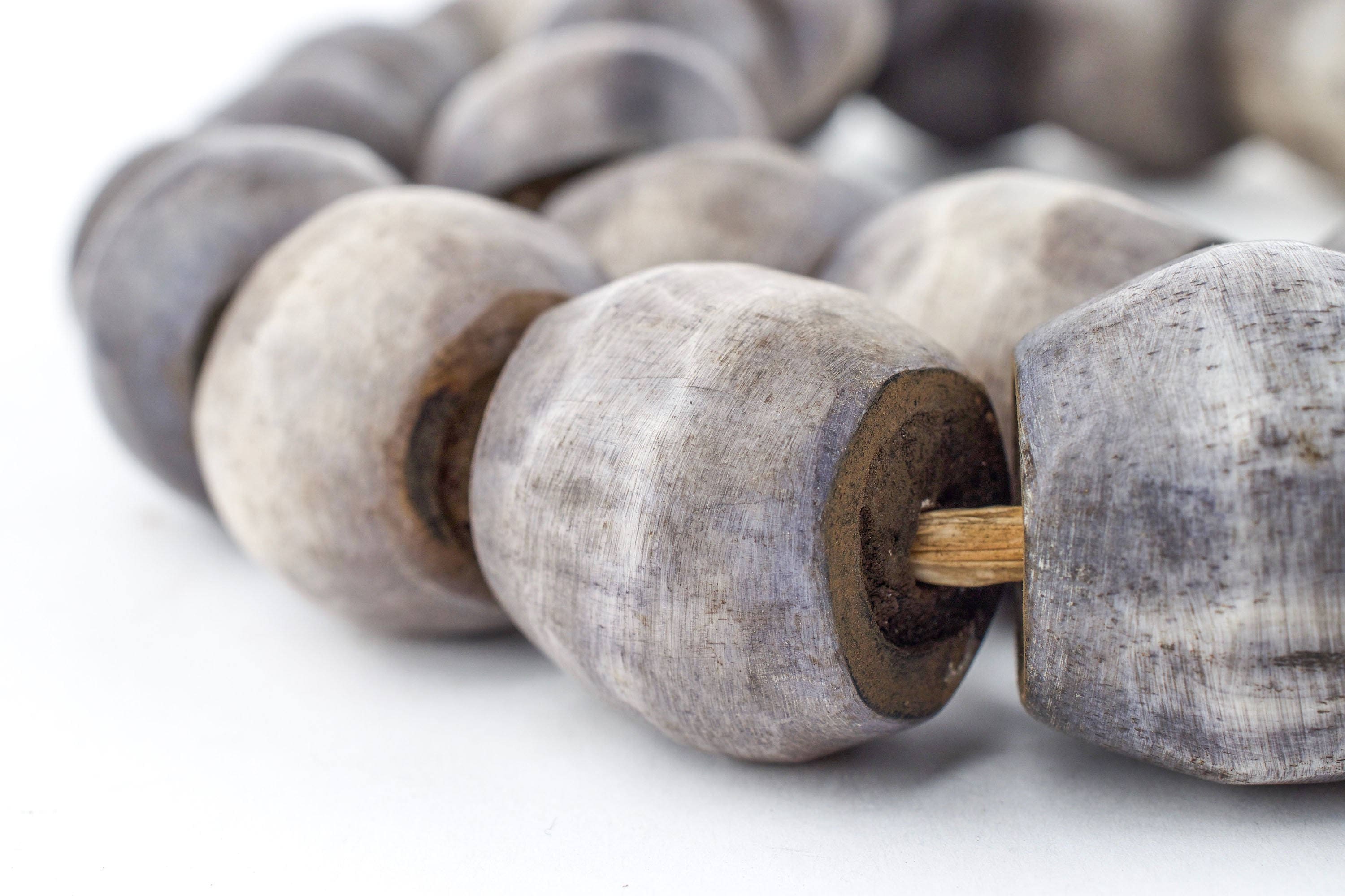 Gray African Beads
