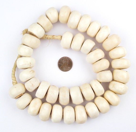 8 mm Real Horn Bone Craft Beads Strand White Thin Round Jewelry Making Accessory 8 mm Real Horn Bone Craft Beads Strand White Thin Round Jewelry Making Accessory