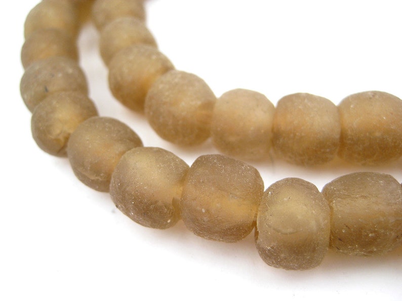 50 Mocha Brown Recycled Glass Beads African Tribal Beads Etsy