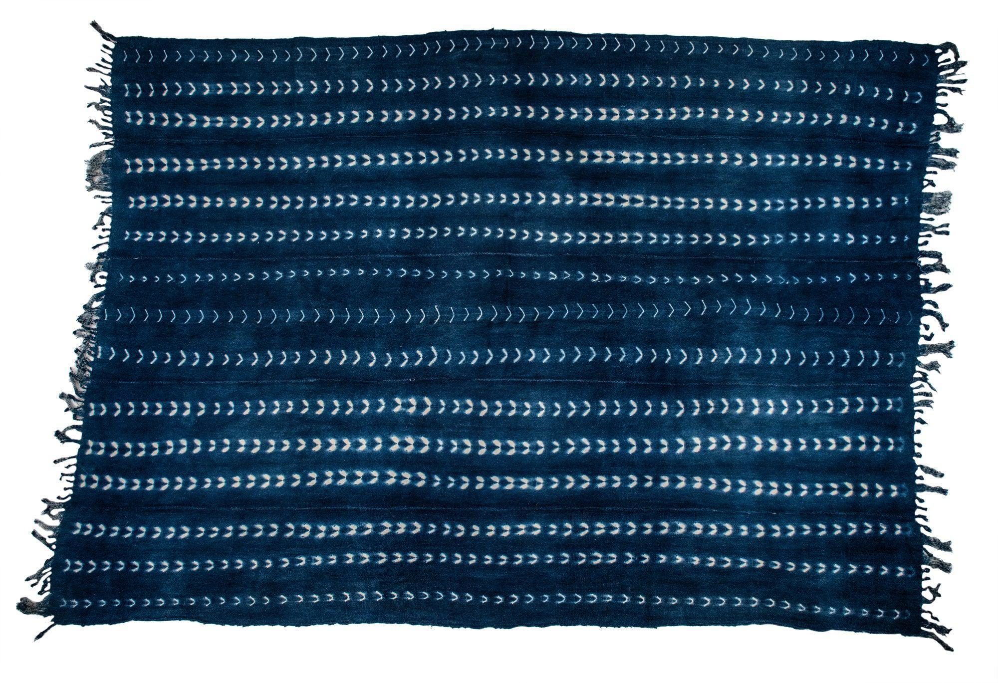 Authentic Indigo Cloth: Handwoven West African Textile, Premium