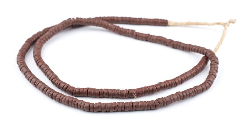 250 Vintage Sliced Chocolate Sandcast Beads Brown Powdered Glass Powder Glass Beads Glass Spacer Beads Brown Glass Beads SND-DSK-BRN-168