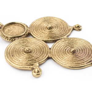 Brass Berber Spiral Pendant 90x60mm: Pendant for Jewelry Brass Pendant North African Finding Handmade Pendant Ethnic Pendant for Necklace