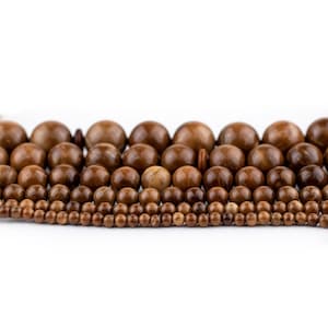 Islamic Prayer Beads: Brown Wooden Spherical Round Muslim Rosary, Jewelry Making Supplies, Ramadan Gift, Tasbih Strand, Ships from USA!