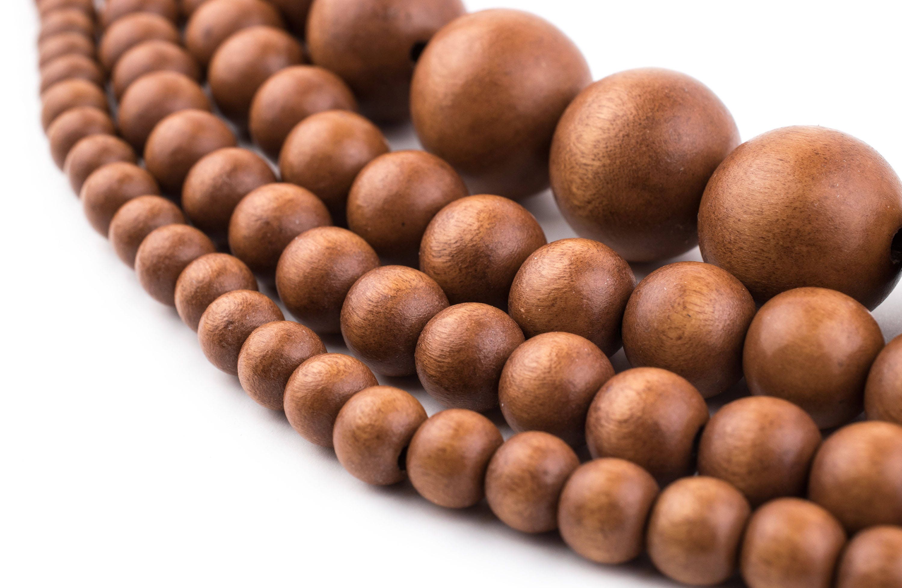 Natural Wood Beads: Natural Round Wooden 8mm 10mm 12mm 20mm Boho Spacer Beads - High Quality Jewelry Supplies for Necklace & Bracelet Making