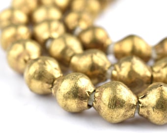 32 strand Jewelry Making Supplies Silver Boho Necklace Gold Round Brass Seam Beads African Metal Spacer Beads 8mm Non-Tarnish Metal