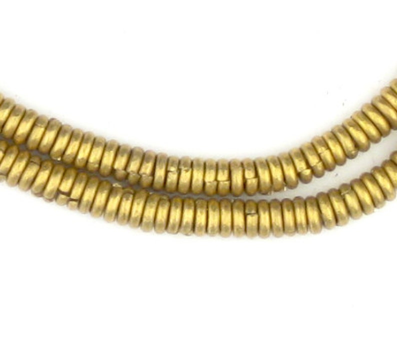 Sale Kenya Brass Heishi Beads African Brass Beads Jewelry Making Supplies Made in Kenya MET-HSHI-BRS-308 image 4