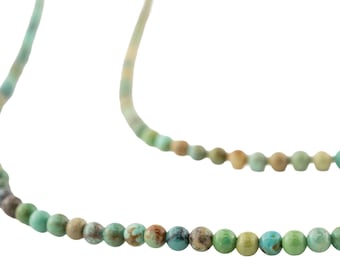 Round Turquoise Beads, Aqua Green 3mm, 16 Inch Strand, High Quality Artisanal Jewelry Supplies