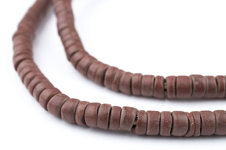 250 Vintage Sliced Chocolate Sandcast Beads Brown Powdered Glass Powder Glass Beads Glass Spacer Beads Brown Glass Beads SND-DSK-BRN-168