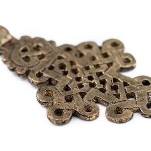 Ethiopian Coptic Cross Pendant: Brass Orthodox African Finding Necklace Jewelry Christian Traditional Axum (PND-CBL-575)