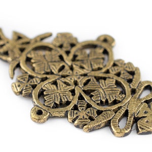 Adama Brass Coptic Cross Pendant 45x85mm: Axum Aksum Cross Christian Cross Brass Pendant Ethiopian Cross Unique Finding Handmade Pendant